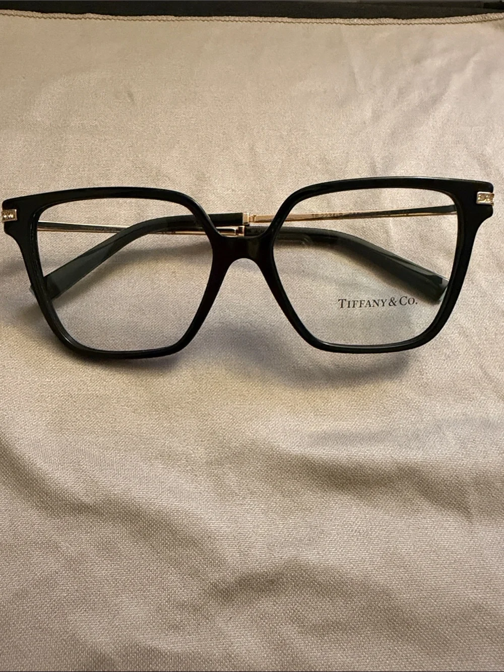 Tiffany & Co. Black Frames with Rose Gold Temples Women’s Optical Glasses